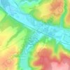 Mappa topografica Le Village, altitudine, rilievo