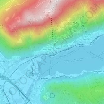 Mappa topografica Annenheim, altitudine, rilievo