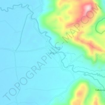 Mappa topografica Laligan, altitudine, rilievo