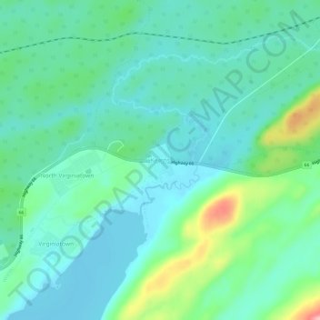 Mappa topografica Kearns, altitudine, rilievo