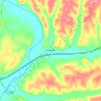 Mappa topografica Bucksnort, altitudine, rilievo