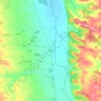 Mappa topografica Lapalu, altitudine, rilievo