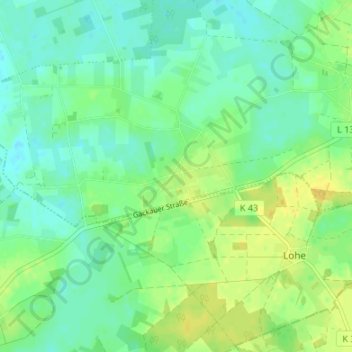 Mappa topografica Langenfelde, altitudine, rilievo