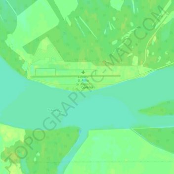 Mappa topografica Galena, altitudine, rilievo