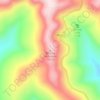 Mappa topografica Whiting Mountain, altitudine, rilievo