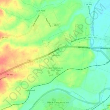 Mappa topografica Solsburg, altitudine, rilievo