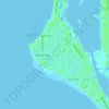 Mappa topografica Sarasota Beach, altitudine, rilievo