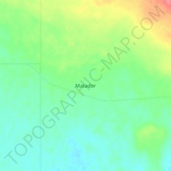 Mappa topografica Matador, altitudine, rilievo