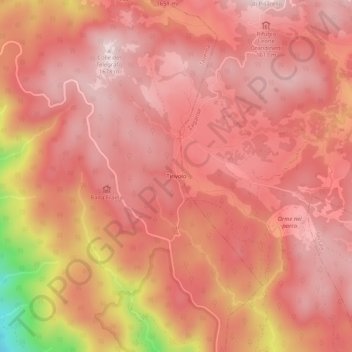 Mappa topografica Tirivolo, altitudine, rilievo