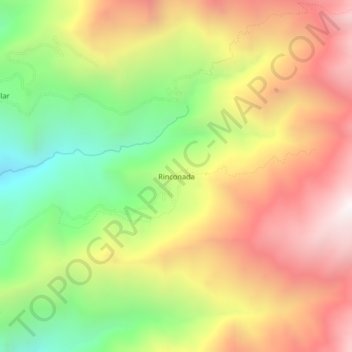 Mappa topografica Rinconada, altitudine, rilievo