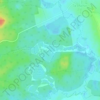 Mappa topografica Requigny, altitudine, rilievo
