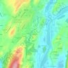 Mappa topografica Charignin, altitudine, rilievo