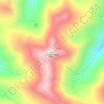 Mappa topografica Eagle Point, altitudine, rilievo