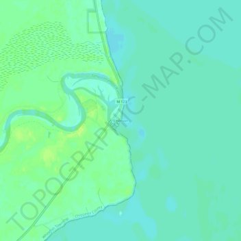 Mappa topografica Emerson, altitudine, rilievo