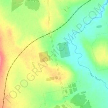 Mappa topografica Olgrinmore, altitudine, rilievo