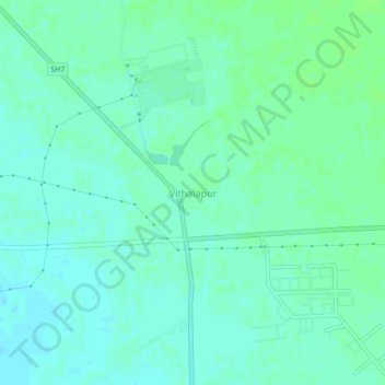 Mappa topografica Vithalapur, altitudine, rilievo