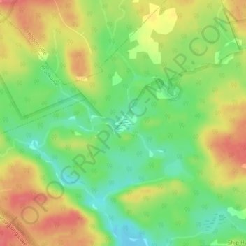 Mappa topografica Taylor Meadows, altitudine, rilievo