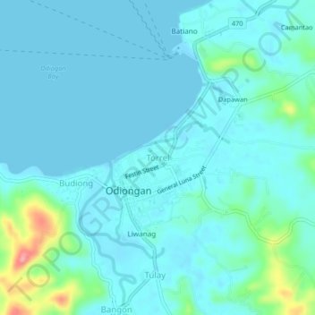 Mappa topografica Torrel, altitudine, rilievo