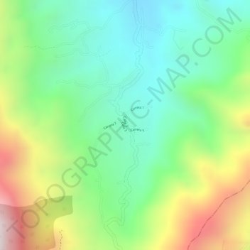 Mappa topografica San Bernardo, altitudine, rilievo