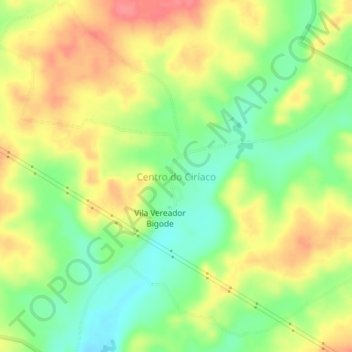 Mappa topografica Centro do Ciríaco, altitudine, rilievo