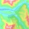 Mappa topografica La Rufina, altitudine, rilievo