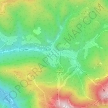 Mappa topografica Lackenhof, altitudine, rilievo