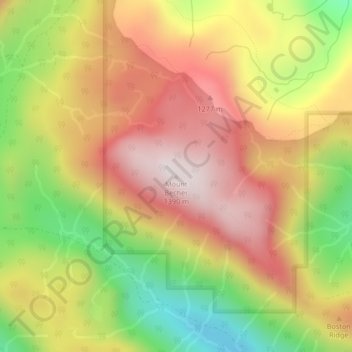 Mappa topografica Mount Becher, altitudine, rilievo