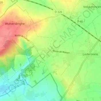Mappa topografica Les Cinq Rues, altitudine, rilievo