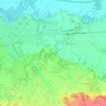 Mappa topografica Trotequo, altitudine, rilievo