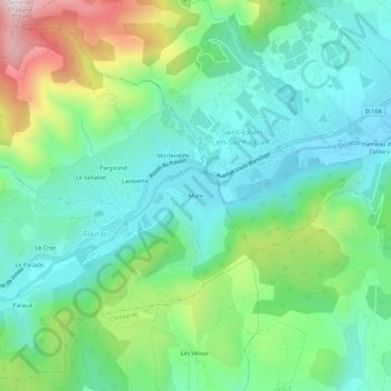 Mappa topografica Mure, altitudine, rilievo