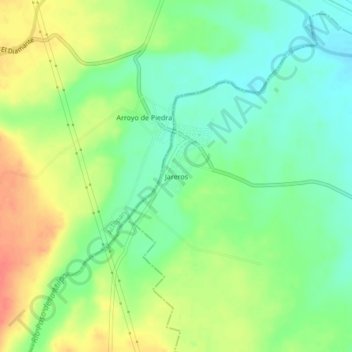 Mappa topografica Jareros, altitudine, rilievo