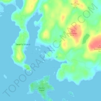 Mappa topografica Minturn, altitudine, rilievo