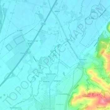 Mappa topografica Troll, altitudine, rilievo