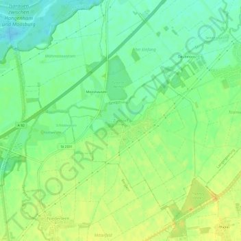 Mappa topografica Zustorf, altitudine, rilievo