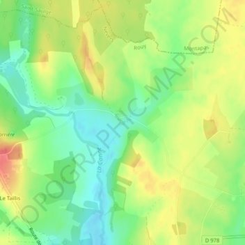 Mappa topografica Le Creuzet d'En Bas, altitudine, rilievo