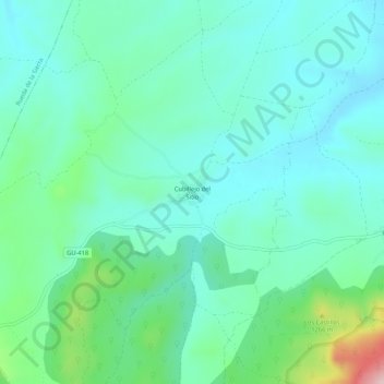 Mappa topografica Cubillejo del Sitio, altitudine, rilievo