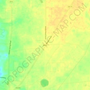 Mappa topografica Beloit, altitudine, rilievo