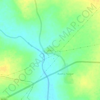 Mappa topografica Ujani, altitudine, rilievo