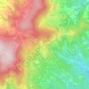 Mappa topografica Les Saignes, altitudine, rilievo