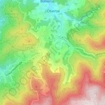 Mappa topografica Steckenhalt, altitudine, rilievo