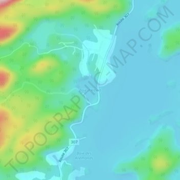 Mappa topografica Baie d'Albert, altitudine, rilievo