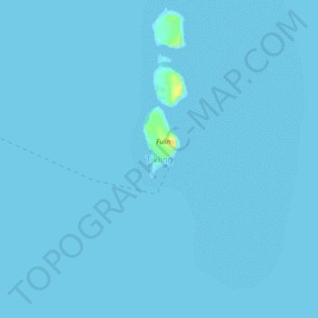 Mappa topografica Tikling, altitudine, rilievo