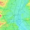Mappa topografica Tottenham, altitudine, rilievo