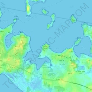 Mappa topografica Le Logeo, altitudine, rilievo