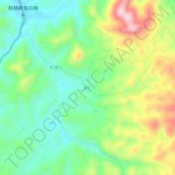 Mappa topografica 锅厂, altitudine, rilievo