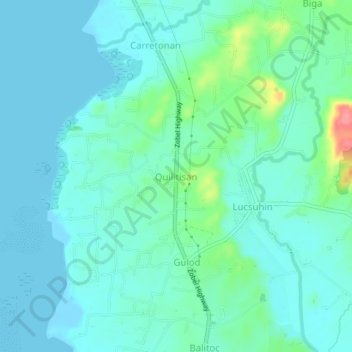 Mappa topografica Quilitisan, altitudine, rilievo