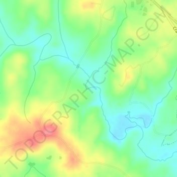Mappa topografica Morgantown Baptist Association Dam, altitudine, rilievo