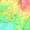 Mappa topografica Dodford, altitudine, rilievo