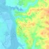 Mappa topografica Fox Den, altitudine, rilievo