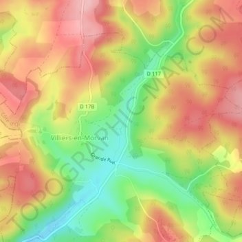 Mappa topografica Les Corcelles, altitudine, rilievo